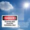 Signmission Blasting Area Blasting Personnel Only Danger Sign, Vinyl Decal, 10in W x 7in L, 2PK OS-2PACK-DS-D-710-L-2493 - alternate 5